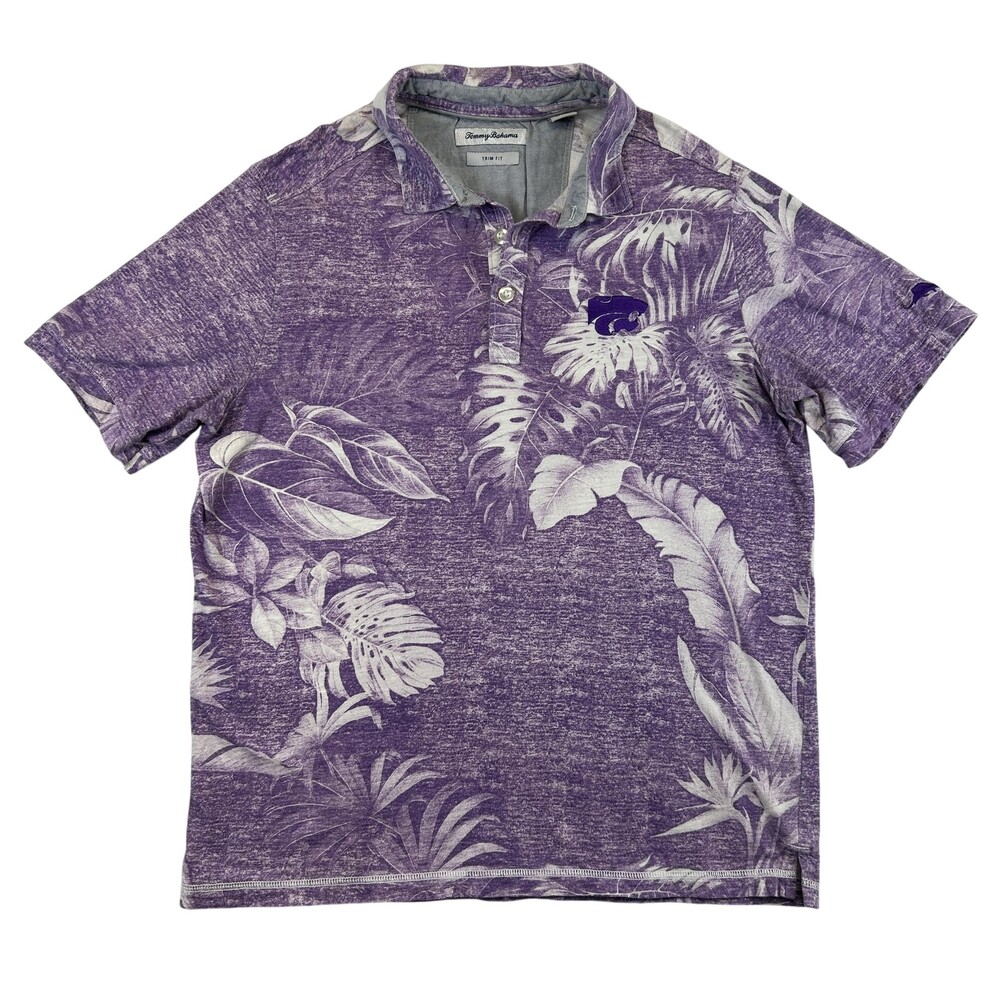 Kansas State Wildcats Polo Shirt Mens Small Purple NCAA Football Tommy Bahama